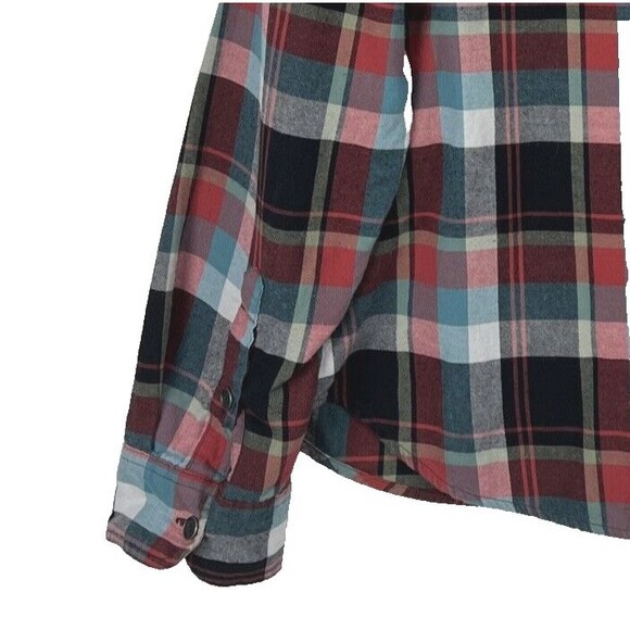 True Religion Men’s Red Multicolor Plaid Shirt Flannel Long Sleeve Size 2XL - Picture 7 of 9